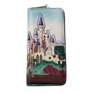 Loungefly Disney Princess Castle Series Sleeping Beauty Zip Around Wallet DEFECTIVE #104