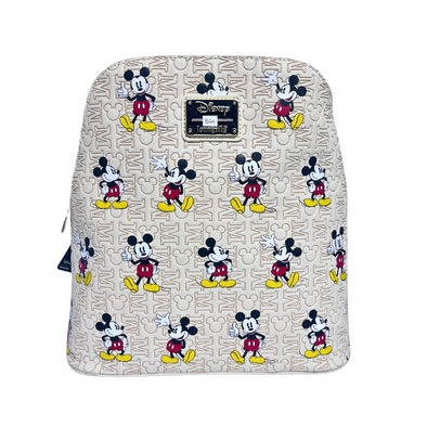Loungefly Disney Mickey Mouse Hardware AOP Mini Backpack DEFECTIVE #801