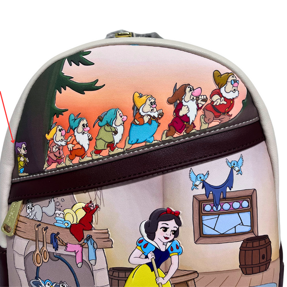 Loungefly Disney Snow White Multi Scenes Mini Backpack DEFECTIVE #705