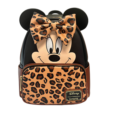 Modern Pinup Exclusive Loungefly Disney Minnie Leopard Print Mini Backpack