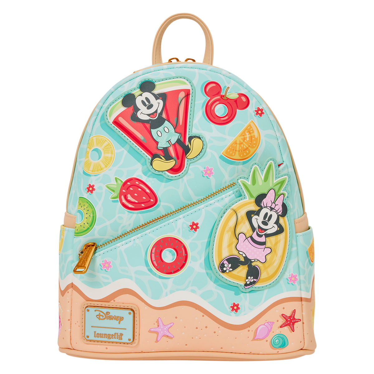 adorable mini loungefly backpack Disney Mickey & Minnie Beach Fun Character:Tuxedosam Explore Massive Munchboxes at WEIGHTS:3/8 The printed lining shows
