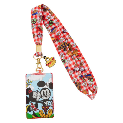 Loungefly Disney Minnie and Mickey Picnic Lanyard with Cardholder