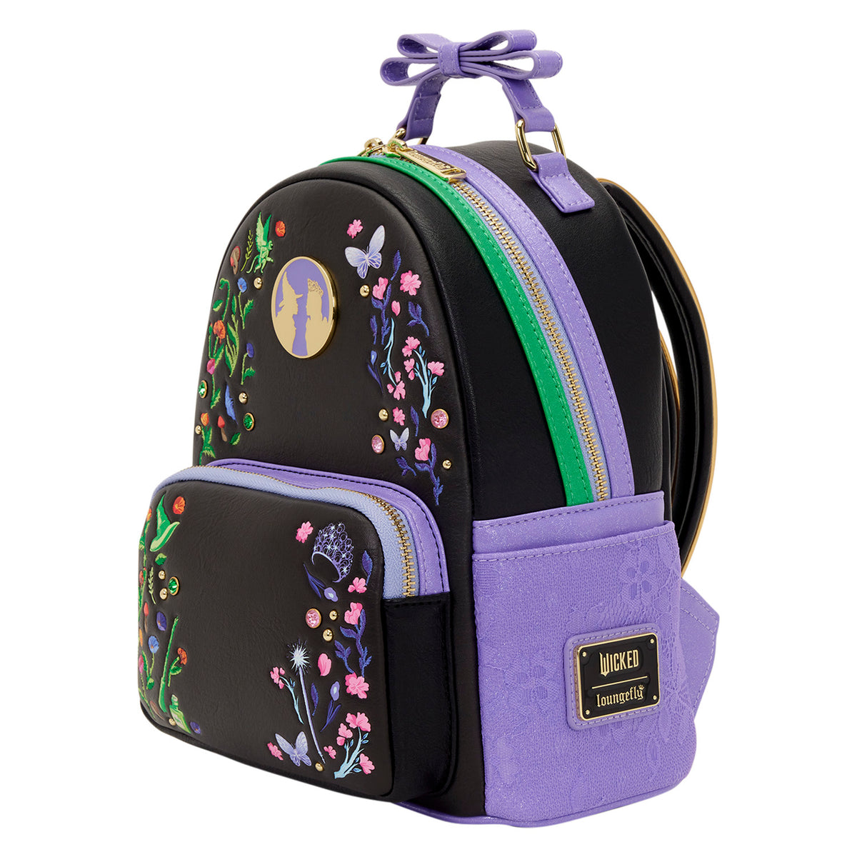 Loungefly Wicked Floral and Lace Mini Backpack – Modern Pinup display picture 3
