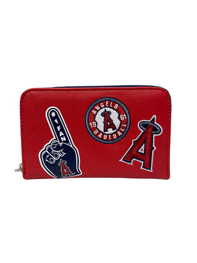 Loungefly MLB LA Angels Patches Zip Around Wallet