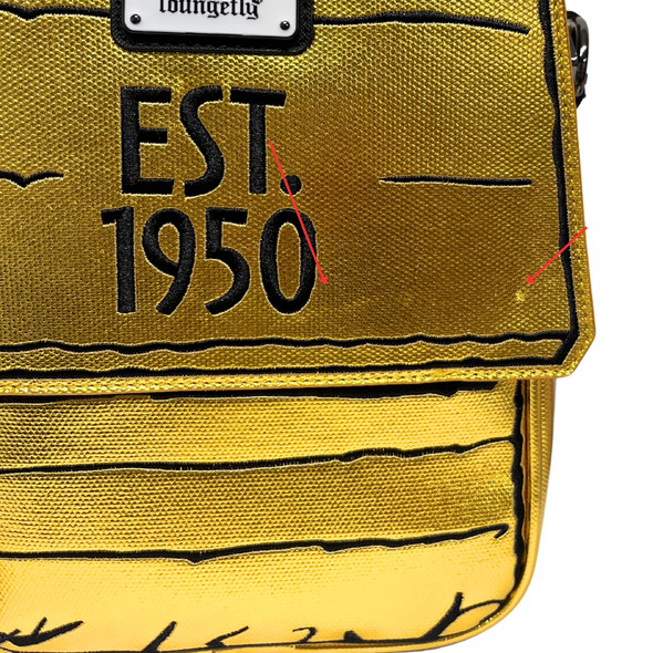 Loungefly Peanuts Snoopy Gold Doghouse Crossbody DEFECTIVE #399