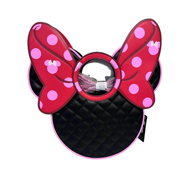 Loungefly Disney Minnie Mouse Quilted Bow Head Crossbody DEFECTIVE #746