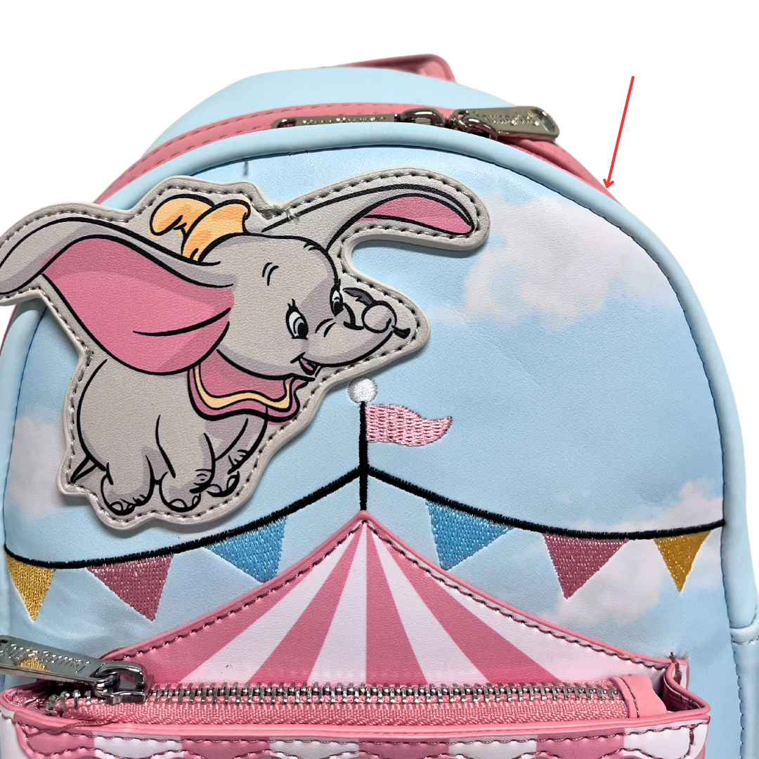Loungefly Disney Dumbo Circus Tent Mini Backpack DEFECTIVE 709