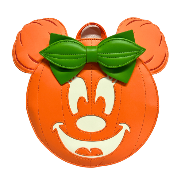 Loungefly Disney Minnie Glow Face Pumpkin Mini Backpack DEFECTIVE #374