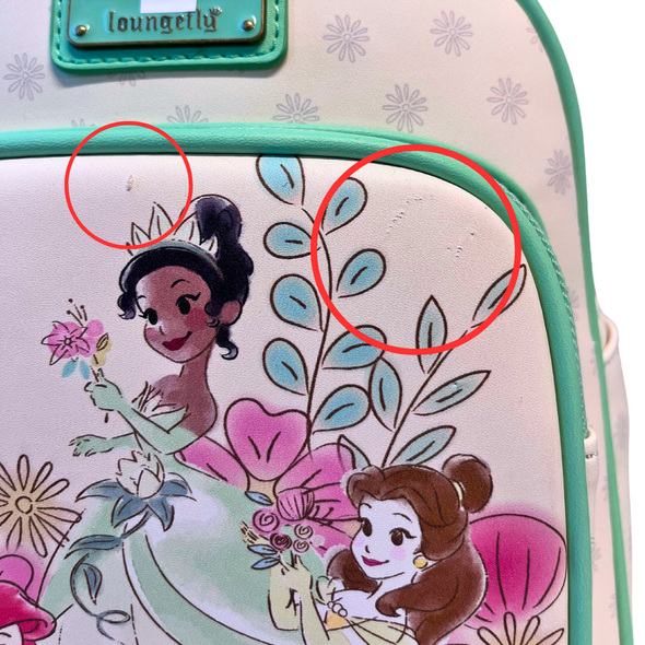 Modern Pinup Exclusive Loungefly Disney Princess Parade Mini Backpack DEFECTIVE #662