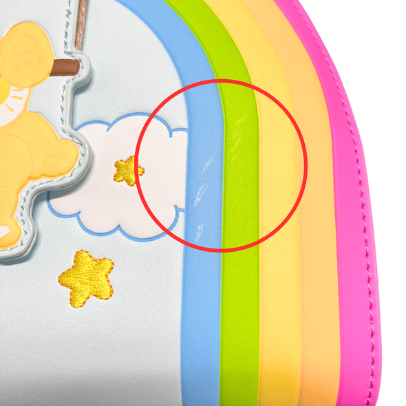 Loungefly Care Bears Rainbow Swing Crossbody DEFECTIVE #321