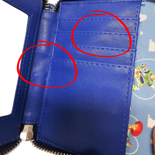 Loungefly Pixar Moments Toy Story Jessie and Buzz Zip Around Wallet DEFECTIVE #222