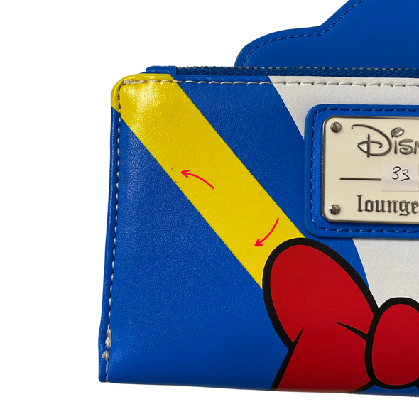 Loungefly Disney Donald Duck Cosplay Flap Wallet DEFECTIVE #33
