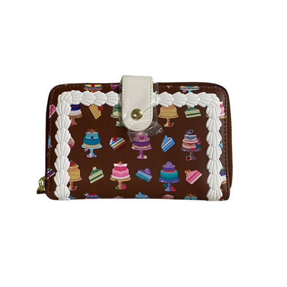 Loungefly Disney Princess Cakes AOP Zip Around Wallet DEFECTIVE #182
