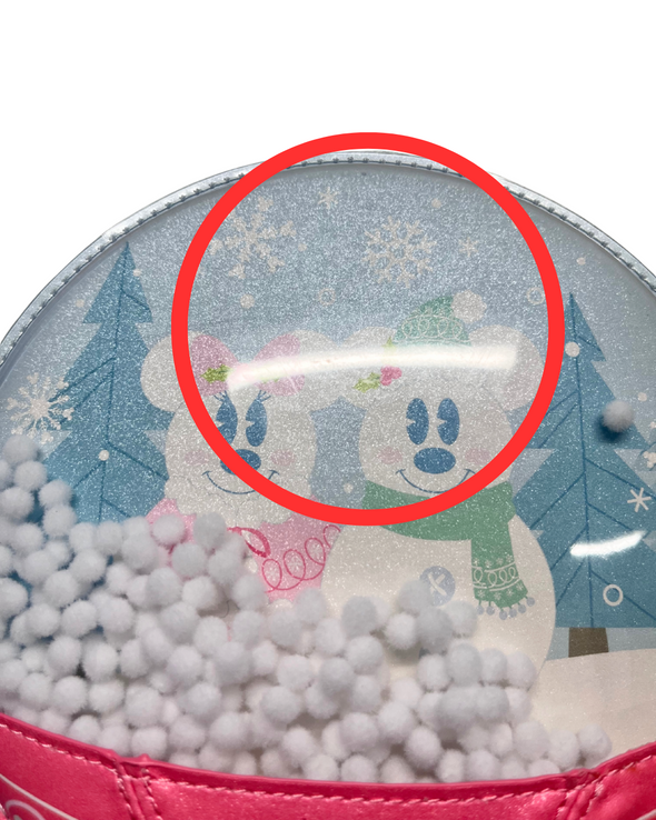 Loungefly Disney Mickey Minnie Snow Globe Crossbody DEFECTIVE #587