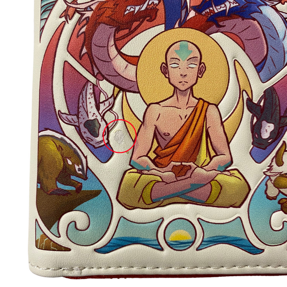Loungefly Nickelodeon Avatar Aang Meditation Zip Around Wallet DEFECTIVE #94