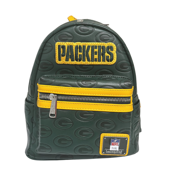 Loungefly NFL Packers AOP Logo Mini Backpack DEFECTIVE #308