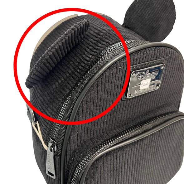 Loungefly Disney Mickey Corduroy Convertible Bag DEFECTIVE #566