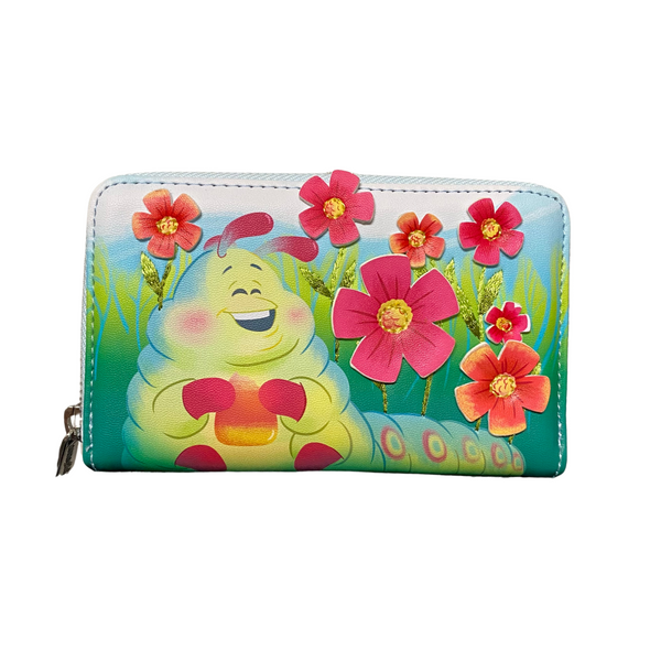 Loungefly Pixar A Bug's Life Earth Day Zip Around Wallet DEFECTIVE #171