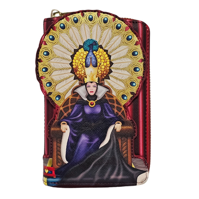 Loungefly Disney Snow White Evil Queen Throne Zip Around Wallet DEFECTIVE #261