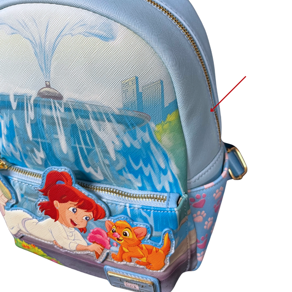 Loungefly Modern Pinup Exclusive Disney Oliver and Company Jenny and Oliver Mini Backpack DEFECTIVE #603