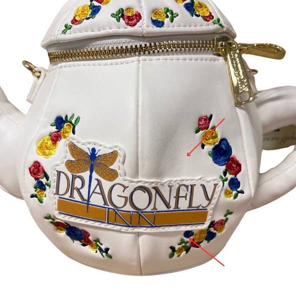 Loungefly Gilmore Girls Dragonfly Inn Teapot Crossbody DEFECTIVE #593