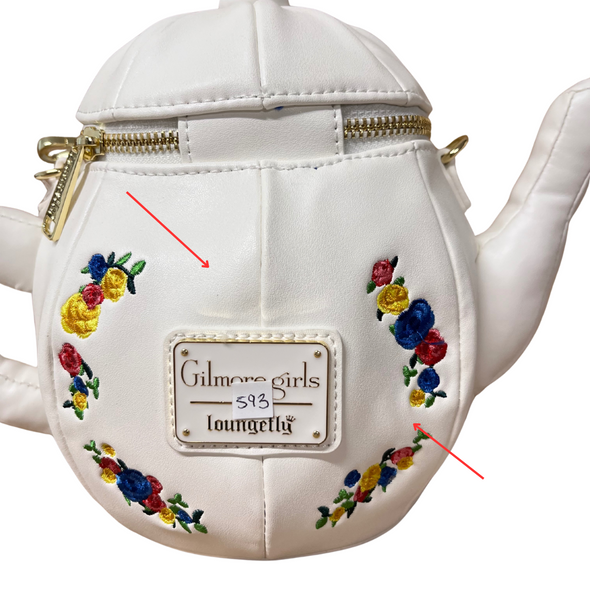 Loungefly Gilmore Girls Dragonfly Inn Teapot Crossbody DEFECTIVE #593