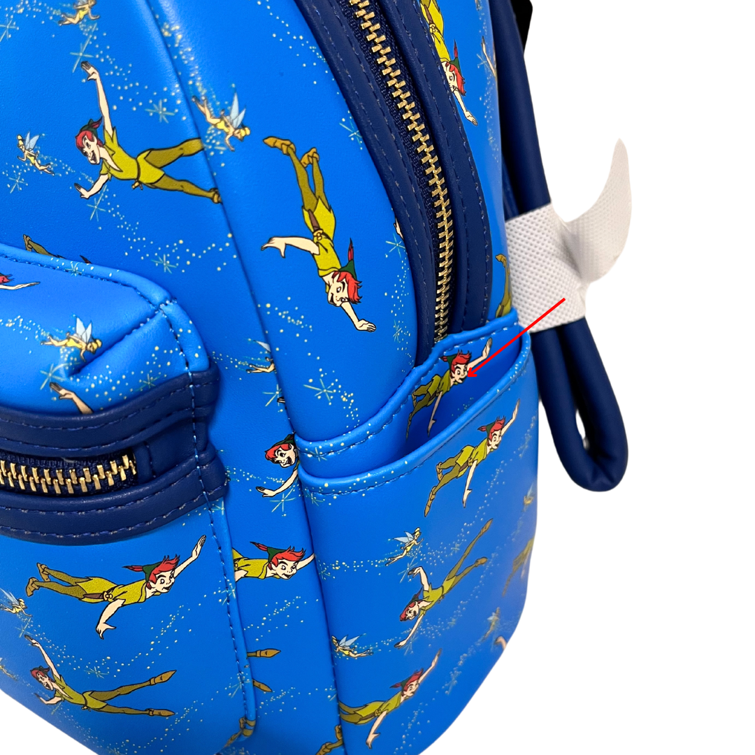 Modern Pinup Exclusive Loungefly Disney Peter Pan and Tink AOP Mini Backpack DEFECTIVE 205