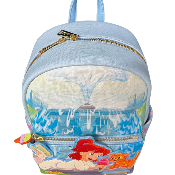 Loungefly Modern Pinup Exclusive Disney Oliver and Company Jenny and Oliver Mini Backpack DEFECTIVE #603