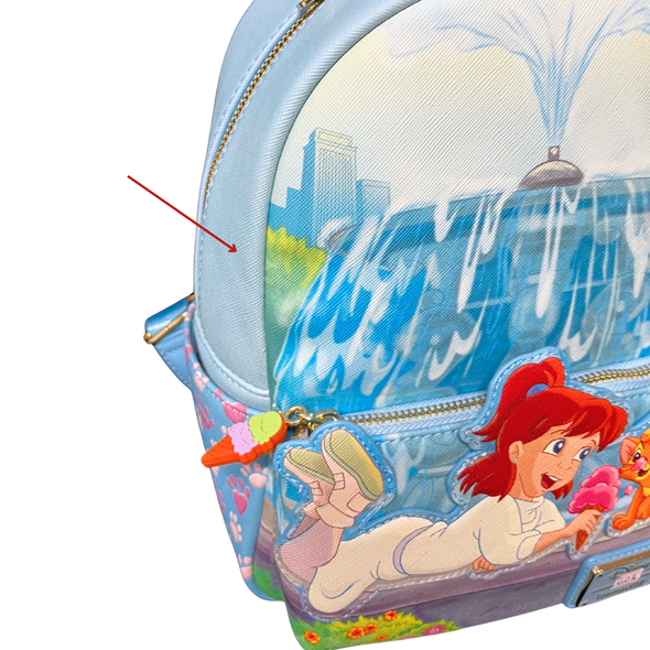 Loungefly Modern Pinup Exclusive Disney Oliver and Company Jenny and Oliver Mini Backpack DEFECTIVE #603