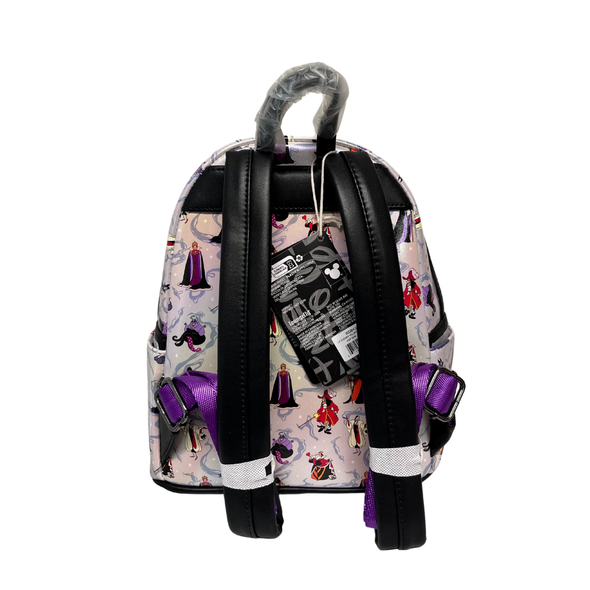 Loungefly Disney Villains Iridescent AOP Mini Backpack DEFECTIVE #439