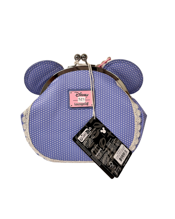 Loungefly Minnie Floral Lace Kiss Lock Crossbody DEFECTIVE #527