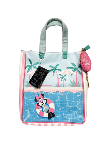 Loungefly Disney Minnie Vacation Style Tote Bag DEFECTIVE #657
