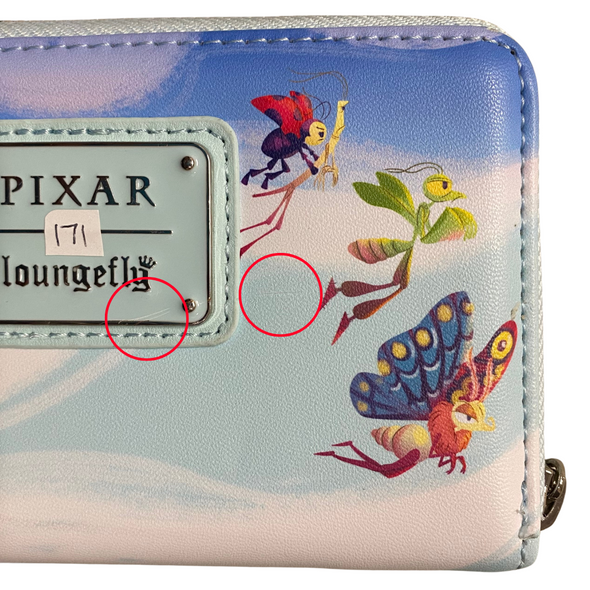 Loungefly Pixar A Bug's Life Earth Day Zip Around Wallet DEFECTIVE #171