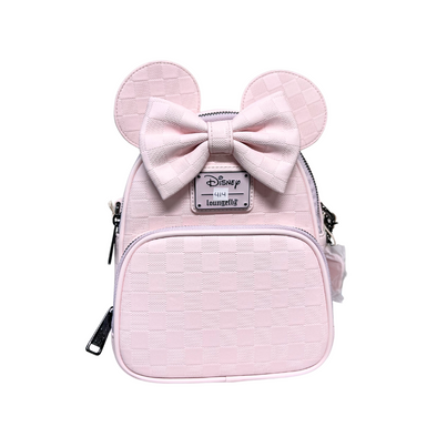 Loungefly Disney Minnie Checkered Texture Convertible Bag DEFECTIVE #414