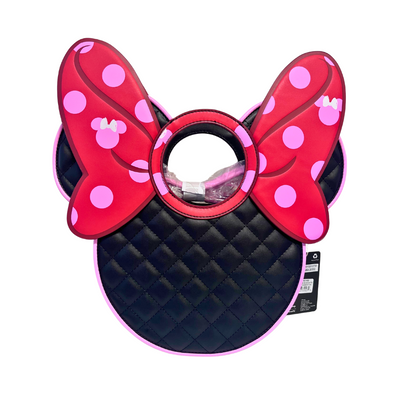 Loungefly Disney Minnie Mouse Quilted Bow Head Crossbody DEFECTIVE #729