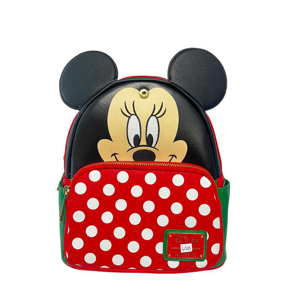 Loungefly Modern Pinup Exclusive Holiday Bows Mini Backpack DEFECTIVE #638