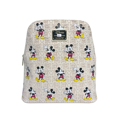 Loungefly Disney Mickey Mouse Hardware AOP Mini Backpack DEFECTIVE #851