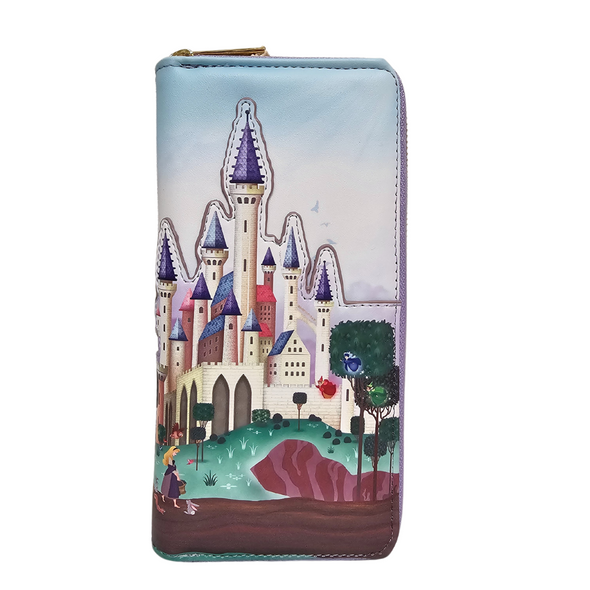 Loungefly Disney Sleeping Beauty Princess Castle Zip Around Wallet DEFECTIVE #202