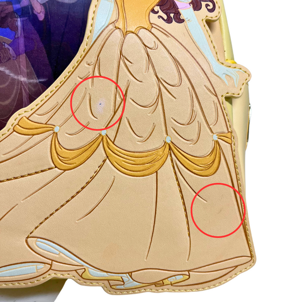 Loungefly Disney BatB Belle Princess Lenticular Mini Backpack DEFECTIVE #832
