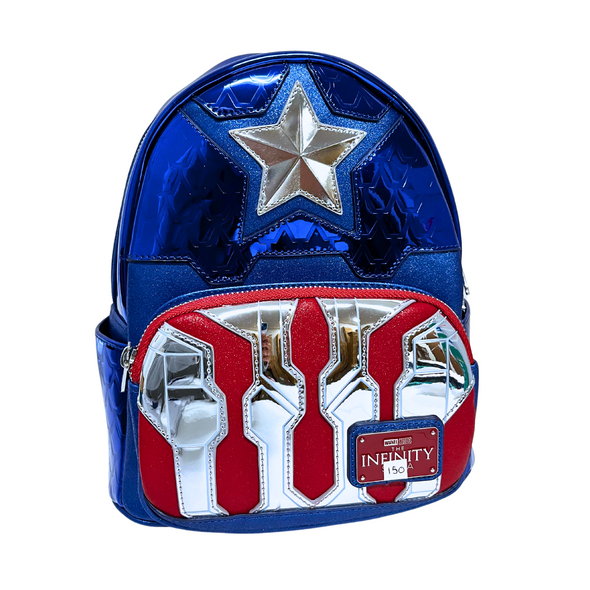 Loungefly Marvel Captain America Shine Mini Backpack DEFECTIVE #150