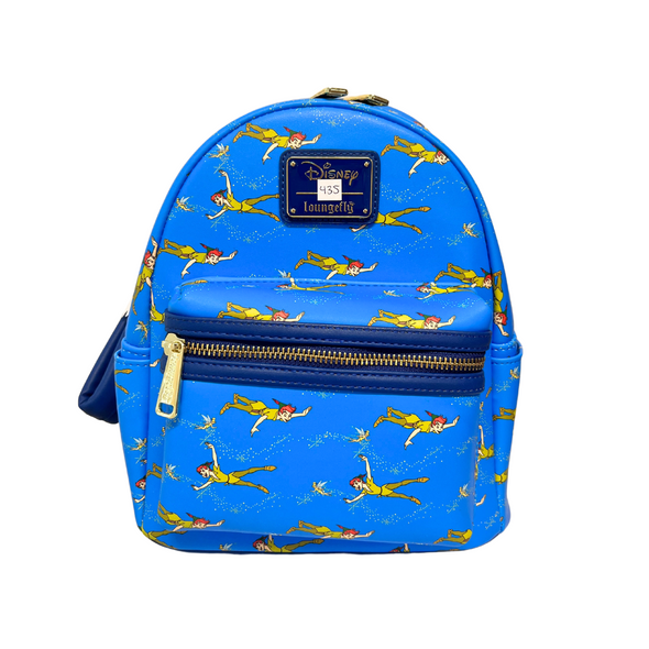 Modern Pinup Exclusive Loungefly Disney Peter and Tinker Bell AOP Mini Backpack DEFECTIVE #435