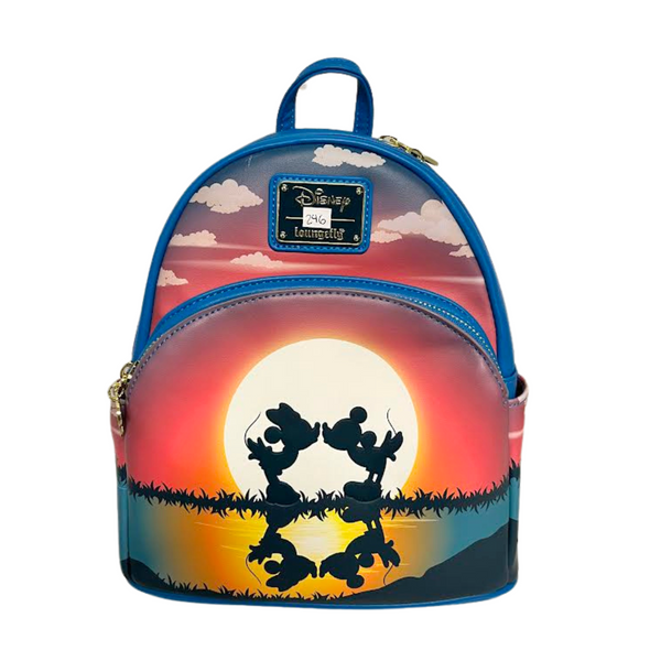 Modern Pinup Exclusive Loungefly Disney Mickey and Minnie Forever Mini Backpack Glow DEFECTIVE #246