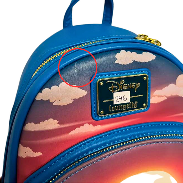 Modern Pinup Exclusive Loungefly Disney Mickey and Minnie Forever Mini Backpack Glow DEFECTIVE #246