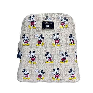 Loungefly Disney Mickey Mouse Hardware AOP Mini Backpack DEFECTIVE #880