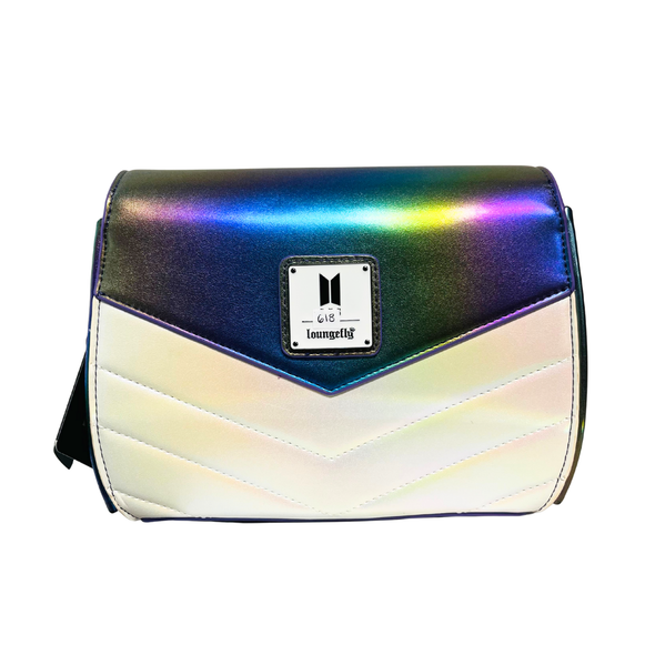 Loungefly BigHit BTS Rainbow Iridescent Crossbody DEFECTIVE #618