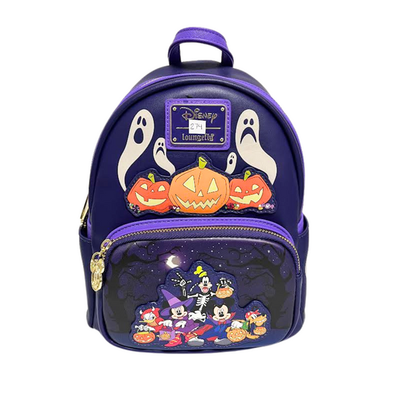 Modern Pinup Exclusive Loungefly Disney Mickey and Friends Halloween Glow Mini Backpack DEFECTIVE #274