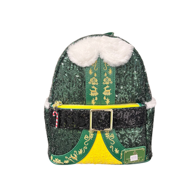 Loungefly Elf Buddy Sequin Cosplay Mini Backpack DEFECTIVE #575
