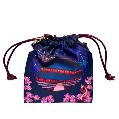 Loungefly Disney Mulan Castle Cinch Mini Backpack DEFECTIVE #767