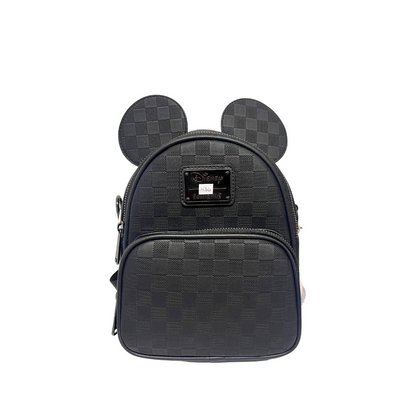 Loungefly Disney Mickey Checkered Texture Convertible Mini DEFECTIVE #430
