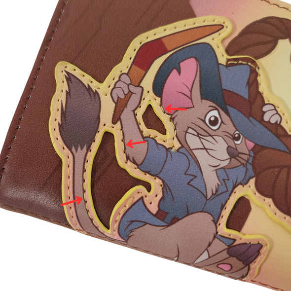 Loungefly Disney Rescuers Down Under Wallet DEFECTIVES